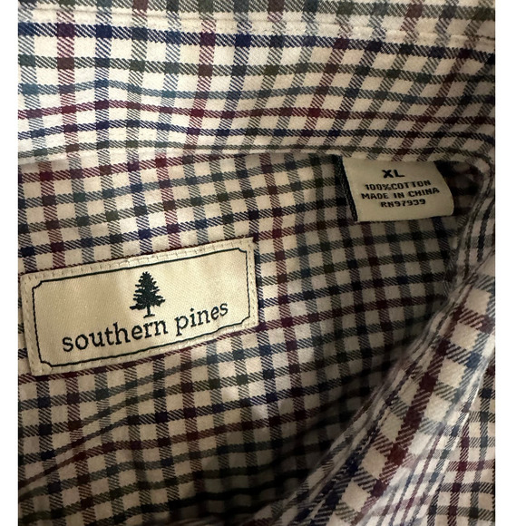 Southern Pines Shirt Mens XL Multicolor Long Sleeve Casual Button Up - Picture 3 of 5